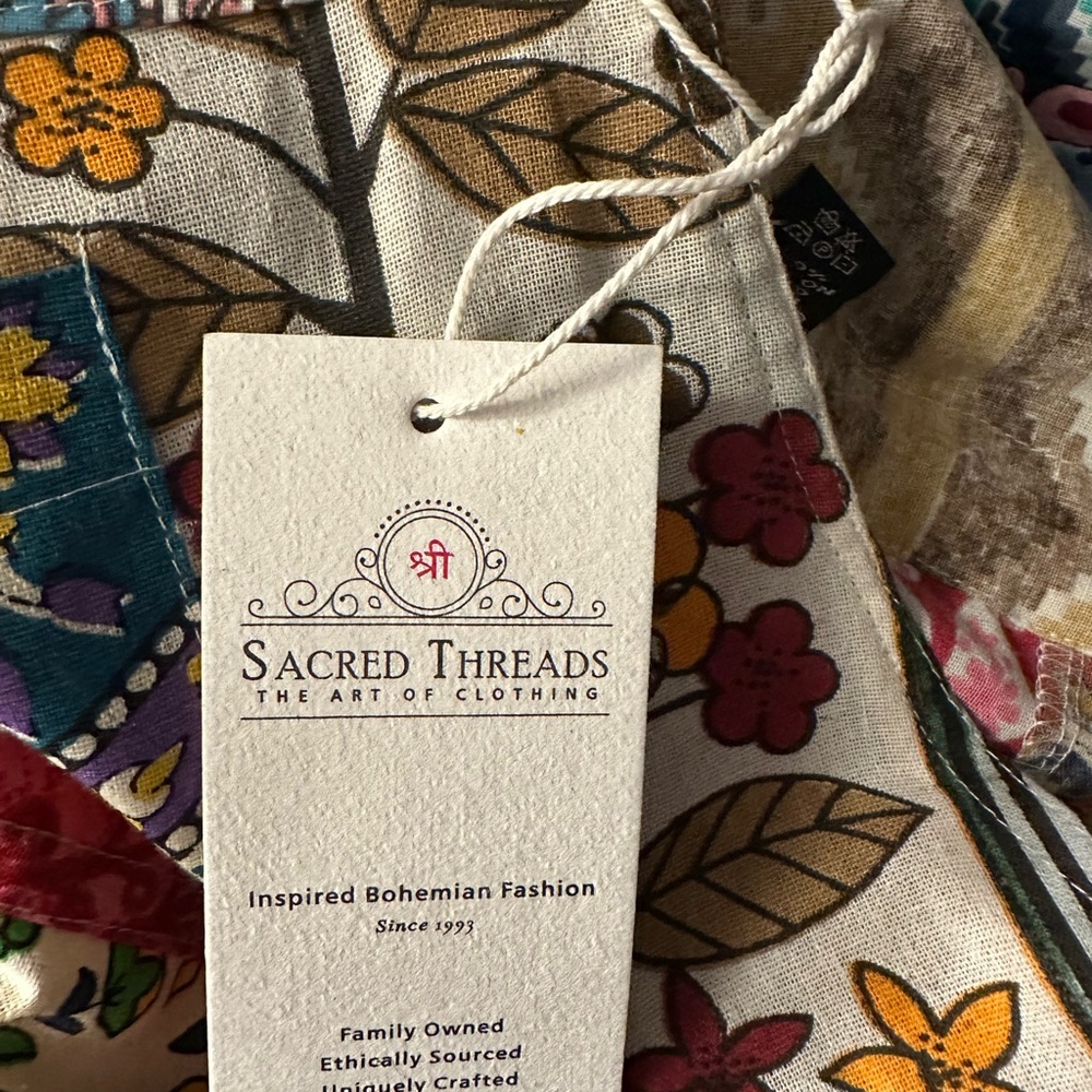 Nwt. Medium Sacred Threads Multicolor Bohemian Ov… - image 5